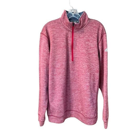 Adidas Team Issue Mens Climawarm 1/4 Zip Fleece Lined Pullover Red/Gray XL - Picture 1 of 12